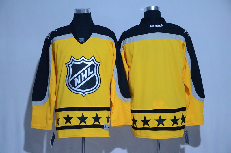 2017 NHL blank  yellow customized All Star jerseys->->Custom Jersey